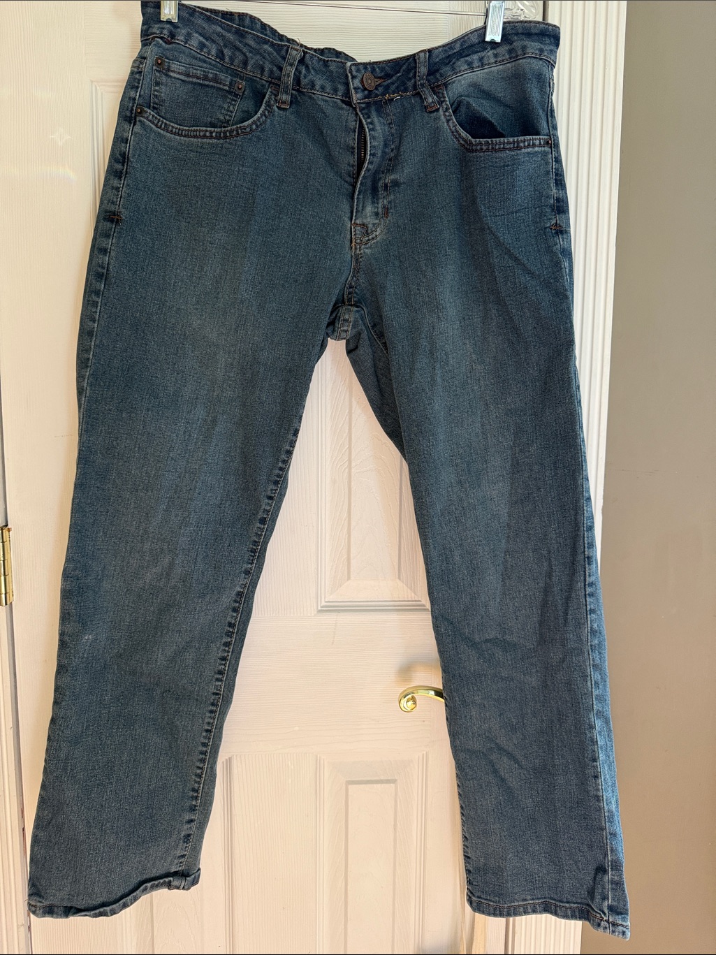 Izod Relaxed Fit Mens Jeans In Dark Blue Denim